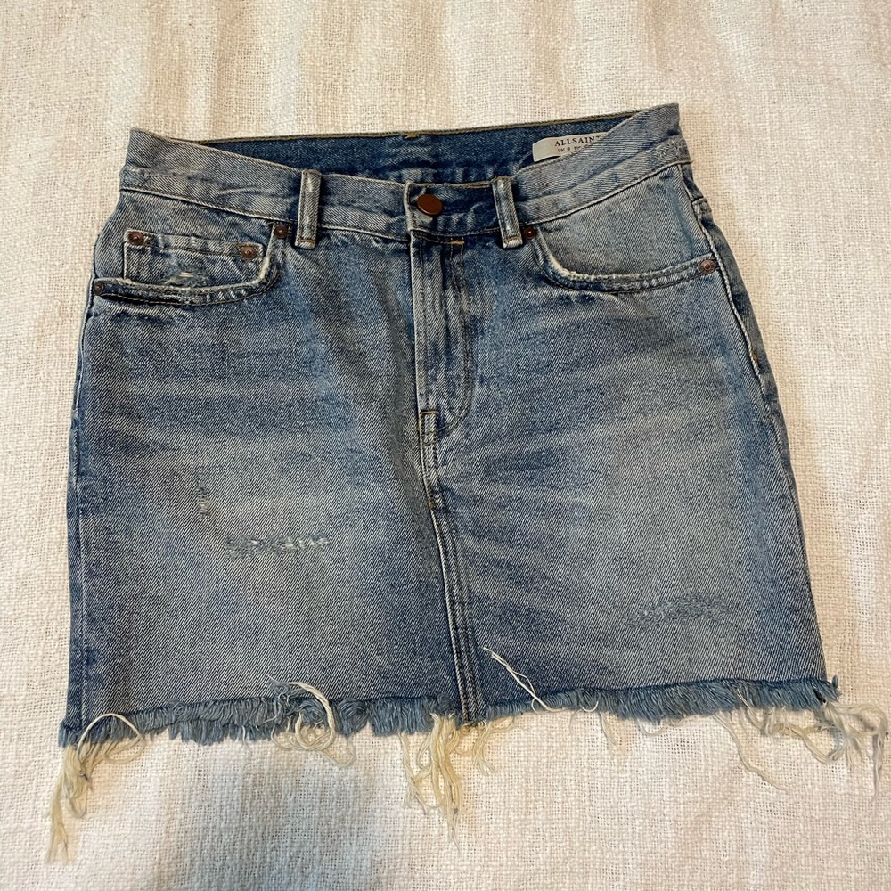 AllSaints Denim Mini Skirt